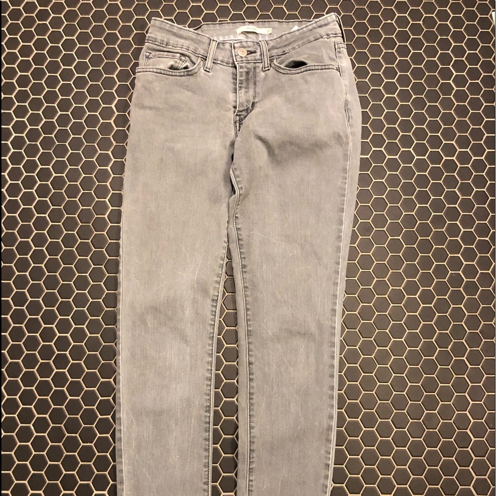 Levi Grey 711 Skinny Jeans